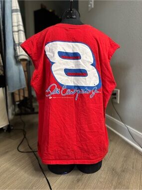 Men's Red Dale Earnhardt Jr. Signature Graphic Tank